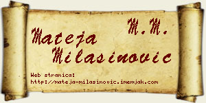 Mateja Milašinović vizit kartica